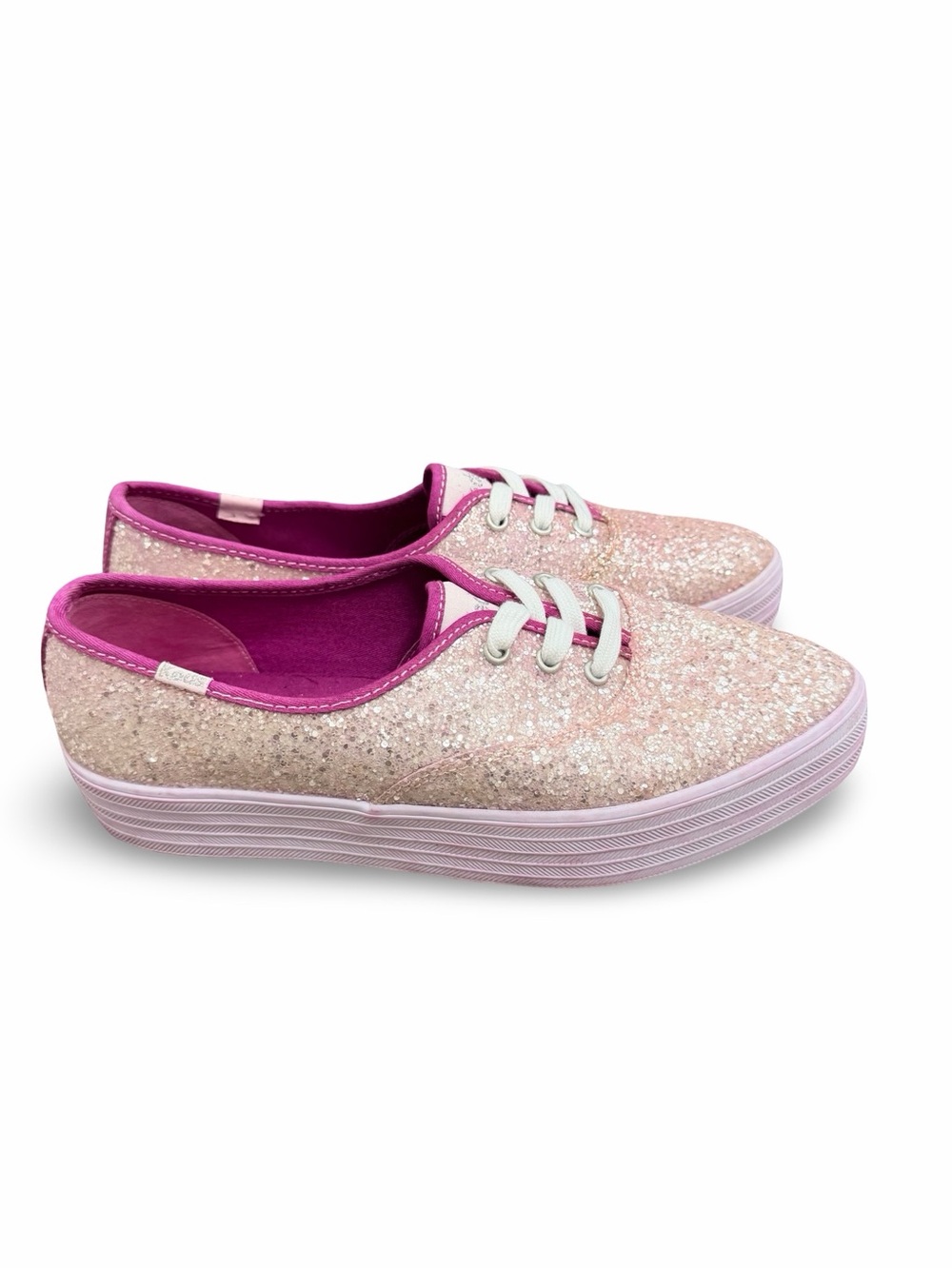 Keds Champion Glitter Celebrations Rose Gold Pink Sneakers Women's Size 9